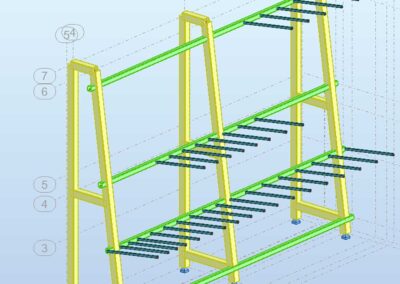 CAD drawing of Steel Rack